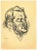 The Portrait Of A Man is an Original Drawing in pen on creamy-colored paper realized by Mino Maccari in the mid-20th...