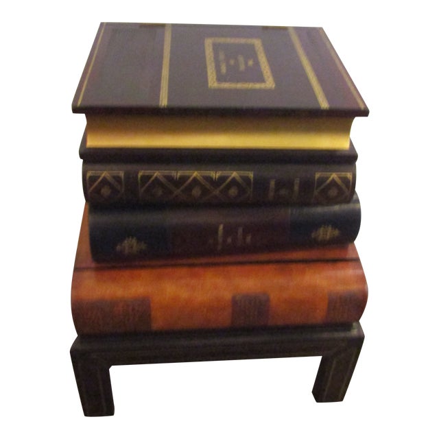 Maitland Smith Stacked Book End Table With Storage Chairish