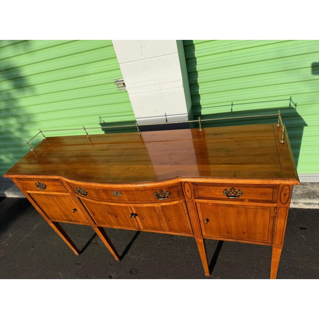 Chestnut 1990S American of Martinsville Federal Style Sideboard / Server For Sale - Image 8 of 11