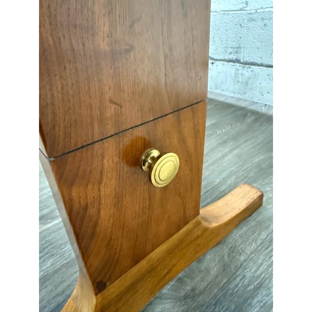 Vintage Mid Century Modern Walnut Convertible Dining and Coffee Trestle Table For Sale - Image 13 of 18