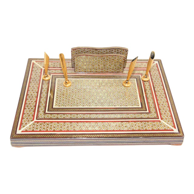 VIntage Persian Khatam Pen Holder For Sale