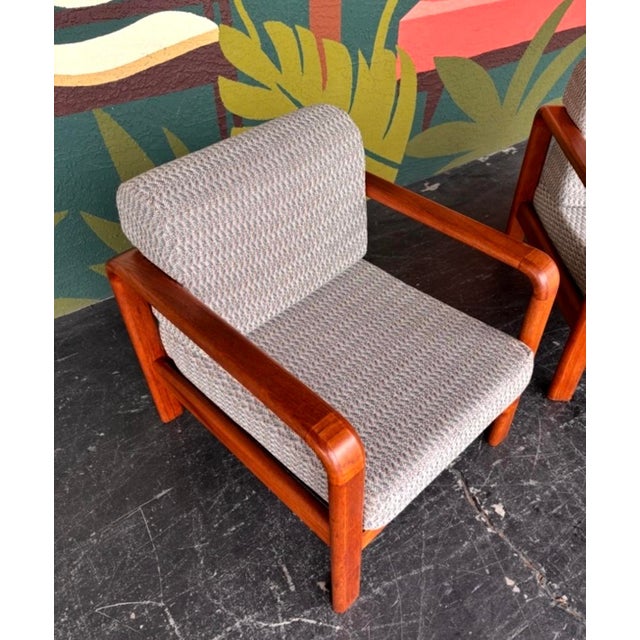 Mid 20th Century Danish Teak Club Chair Pair For Sale - Image 5 of 11