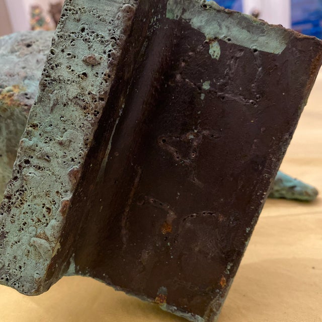 Late 20th Century Brutalist Style Artist Made Bronze Plague Doctor Sculpture For Sale - Image 4 of 5