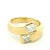 Vintage 14k Gold Two Diamond Bypass Ring, 1.2 Carats Total, Size 9.5 For Sale - Image 10 of 12