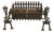 Gothic Inglenook Grate Set on Dragon Andirons For Sale