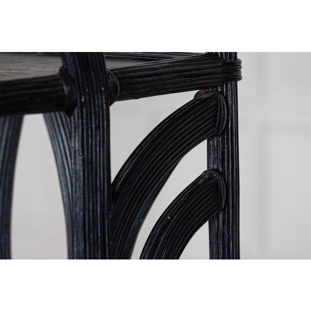 Large Black French Reeded Etagere, 1950s For Sale - Image 12 of 15