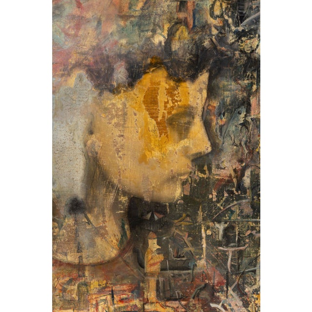 Pierre Henry, Faces, 1970s, Oil on Canvas For Sale - Image 4 of 17