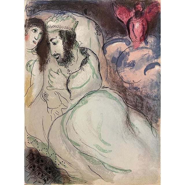 Original lithograph by Marc Chagall from The Bible of 1960 Sara et Abimelec Unsigned 35 x 26 cm Excellent condition This...