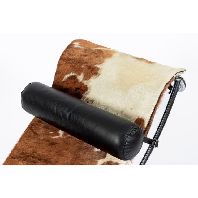 Vintage Cassina Lc4 Cowhide Leather Chaise Lounge Chair by Le Corbusier 1960s For Sale - Image 9 of 16