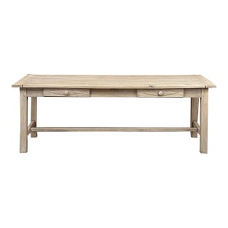19th Century Rustic Table ~ Desk in Stripped Oak For Sale