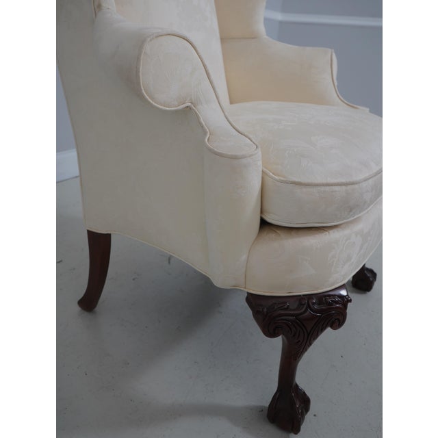 Pair Southwood Ball & Claw Mahogany Wing Chairs For Sale In Philadelphia - Image 6 of 18