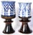Blue Pair of His & Hers Art Pottery Ceramic Goblets For Sale - Image 8 of 8