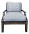 Kreiss Soho Lounge Chair With Wooden Frame and Cushions For Sale