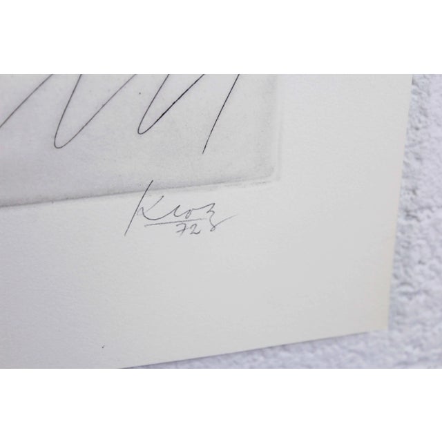 Black Gravure de Klotz Lenz, Croquis, 1972, Etching For Sale - Image 8 of 10