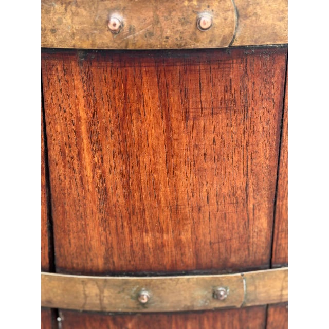 Brown George III Walnut Brass-Bound Wine Cooler, 1790s For Sale - Image 8 of 10