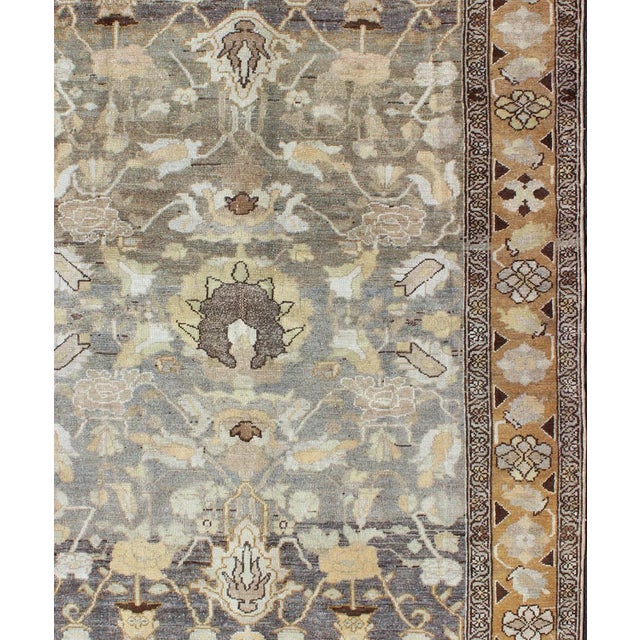 Antique Persian Bakhtiari Rug With Soft Earth-Toned Floral and Botanical Motifs For Sale - Image 4 of 13
