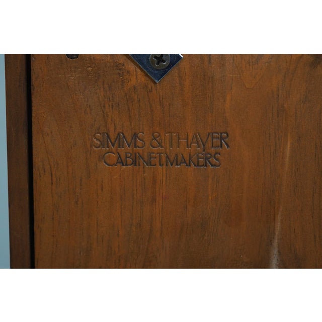 Simms and Thayer Vintage Pine Linen Press Rustic Cupboard Cabinet For Sale - Image 17 of 17