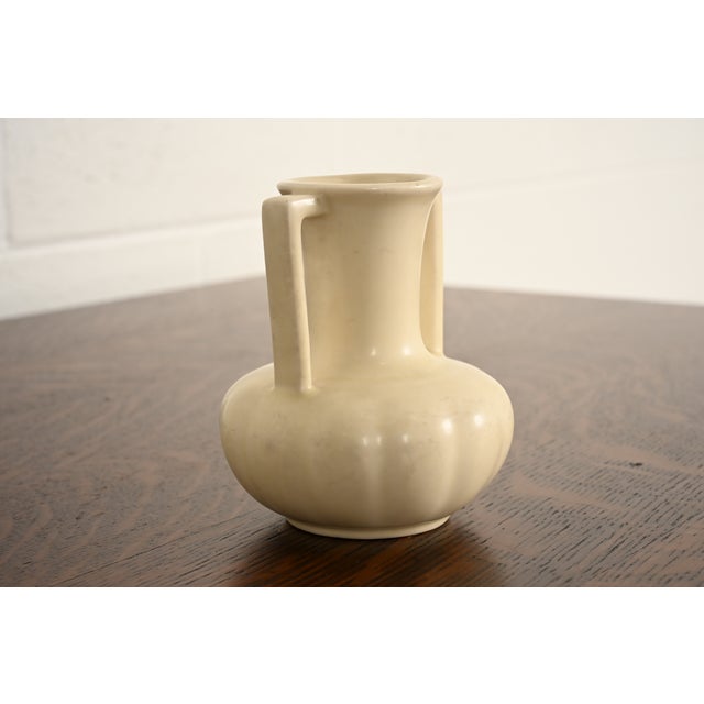 Art Deco Rookwood Pottery Arts & Crafts Glazed Ceramic Handled Vase, 1934 For Sale - Image 3 of 12