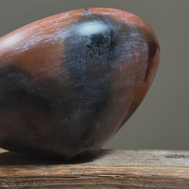 Ceramic Vintage Postmodernist Wood Fired Ceramic Vessel, Signed For Sale - Image 7 of 8