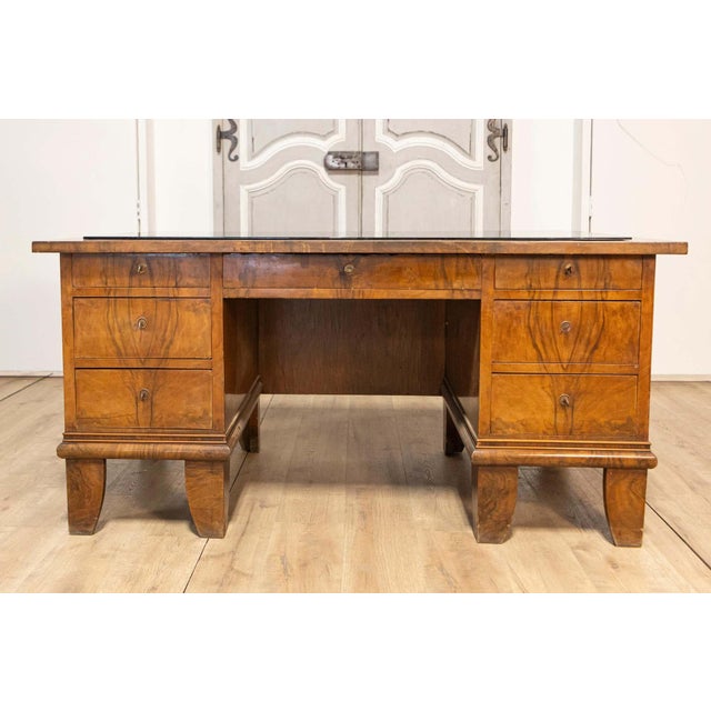 Italian Glass Top Desk, 20th Century For Sale - Image 10 of 17