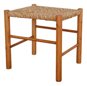 Wood and Rush Stool, 1970s