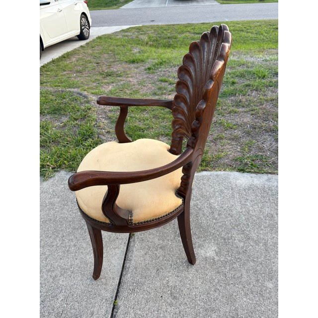 Mid 20th Century Vintage Italian Hand Carved Grotto Chair For Sale - Image 9 of 10