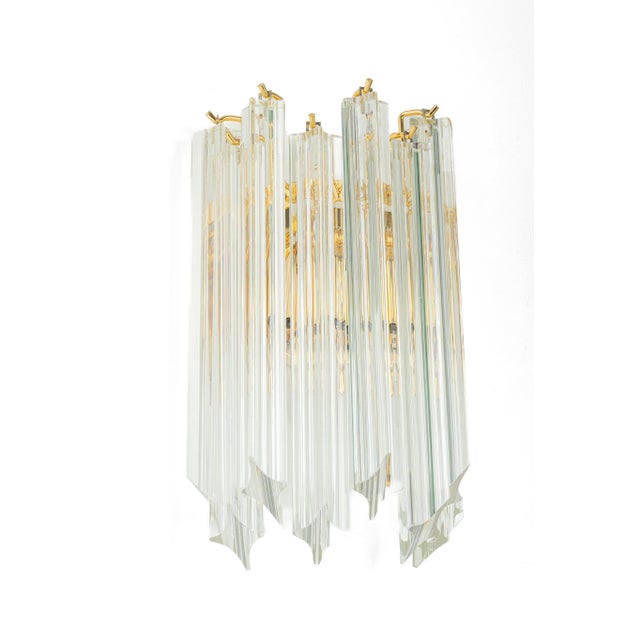 Crystal Glass Wall Lights in the style of Venini Italy, 1980s For Sale - Image 15 of 15