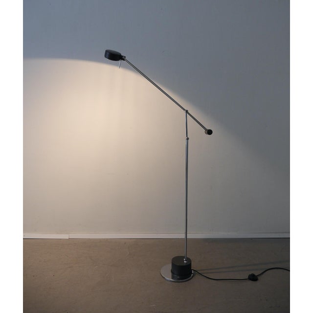 Chrome-Plated Adjustable Articulated Arm Floor Lamp from Sölken Leuchten, Germany, 1970s For Sale - Image 9 of 18
