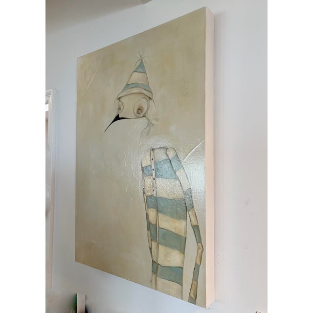 "Blue Bird", Original by Michele Mikesell, 30" x 42", Oil and Enamel on Canvas "Michele Mikesell's work explores the...