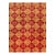 6x9 Opulent Classic Coral Diamond Contemporary Handknotted Afghan Wool Rug For Sale