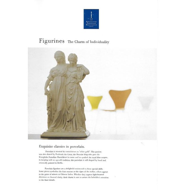 1960’s Vintage KPM Set of 3 Figurines, Justice, Summer & Element For Sale - Image 12 of 15