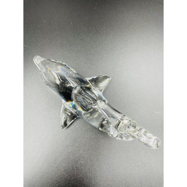 Transparent Vintage Villeroy & Boch Crystal Dolphin Figurine For Sale - Image 8 of 13