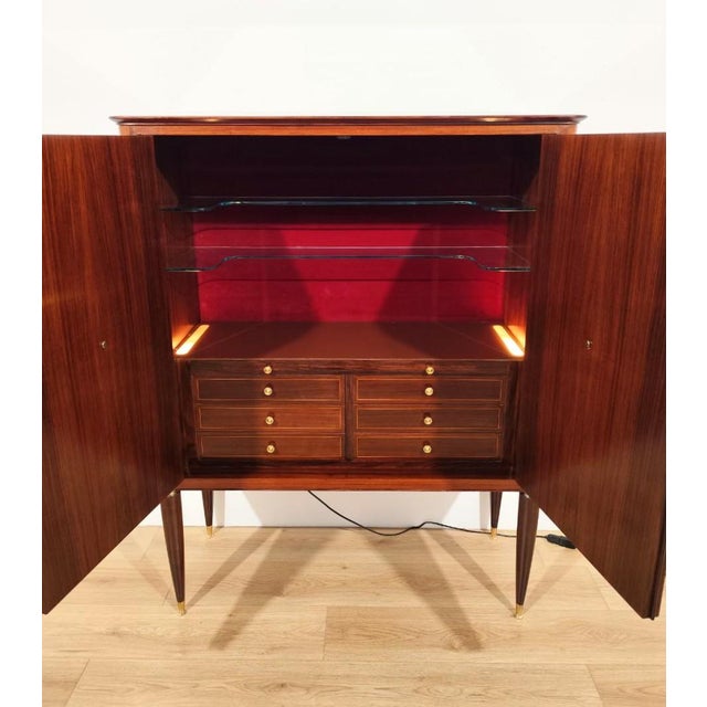 Paolo Buffa Mobile Bar by Paolo Buffa from La Permanente Mobili Cantù, Italy, 1950s For Sale - Image 4 of 8