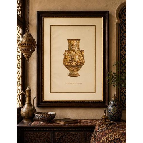 Paper Henry Wallis, Lustreware Flower Vase, 1899, Chromolithograph For Sale - Image 7 of 9
