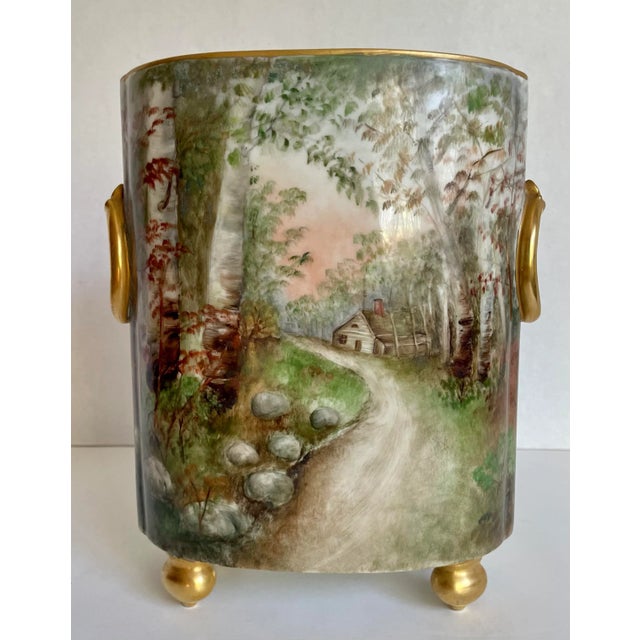 Ceramic Antique Guerin Limoges Porcelain Cachepot Vase For Sale - Image 7 of 13