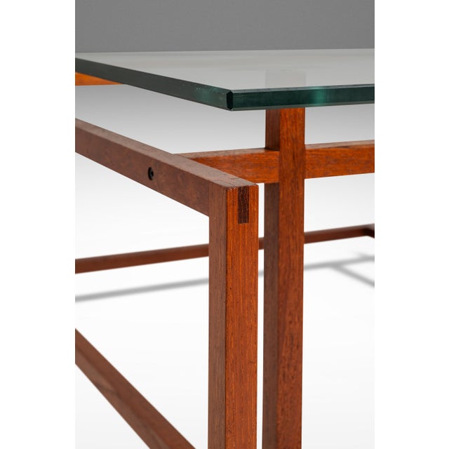 Danish Mid-Century Modern Coffee Table in Solid Teak W/ Glass Top Attributed to Henning Nørgaard for Komfort of Denmark, C. 1960's For Sale - Image 11 of 14