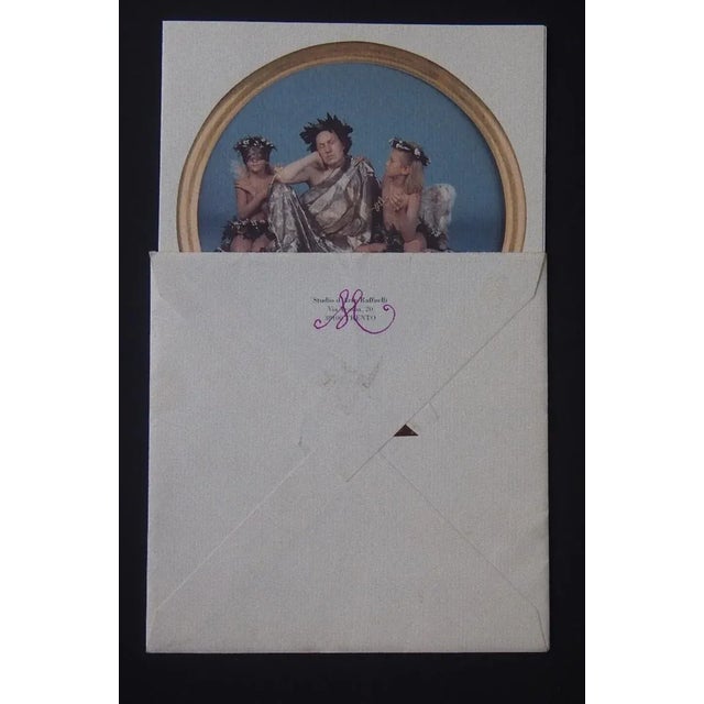 Paper Luigi Ontani - 2000 Augury - Original Greetings Card with Drawing - 1999 For Sale - Image 7 of 8