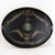 Vintage Hand Painted Tole Tray Black Lacquer With Classical Cameo Portrait and Golden Owl Motif For Sale - Image 18 of 18