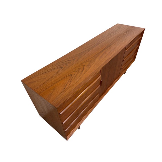 Vintage Danish Modern Teak Triple Dresser - Refinished! For Sale - Image 4 of 11