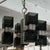 Gaetano Sciolari Late 20th Century Brutalist Smoked Plexiglass "Ice Cube" Chrome Chandelier For Sale - Image 4 of 6