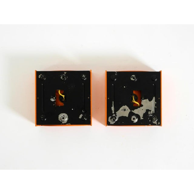 Space Age Metal Wall Lamps in Orange by Klaus Hempel for Kaiser Leuchten, 1960s, Set of 2 For Sale - Image 18 of 18
