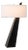 Obelisk Premium Quality Table Lamp, Black Oak, Satin Nickel, White Cotton-Linen Shade, Energy-Efficient Led Compatible For Sale
