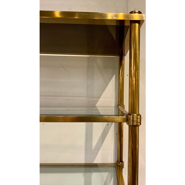 Laura Kirar for Baker Modern Brass and Wood Frazier Etagere For Sale In Atlanta - Image 6 of 9