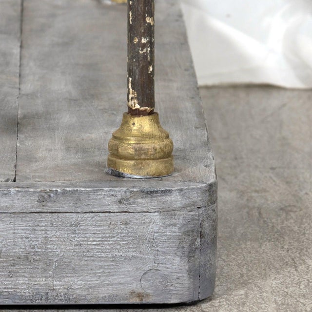 Bespoke French Industrial Artist's Shelf or Étagère With 19th Century Giltwood Fragments For Sale - Image 16 of 18