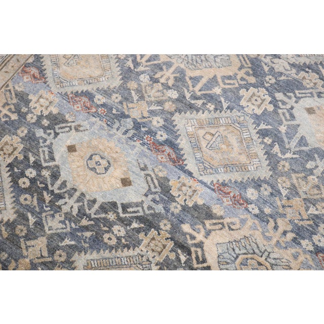Zabihi Collection Oversize Geometric Antique Persian Malayer Rug For Sale In New York - Image 6 of 12