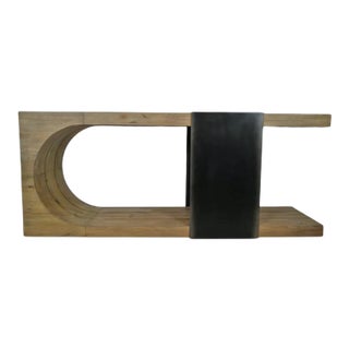 Retro Steel Tie Console Table For Sale