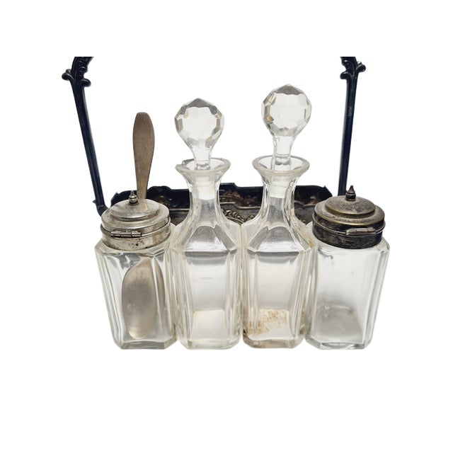 Art Nouveau Cabaret for Spices by Bracia Buch, Poland, 1890s, Set of 5 For Sale - Image 10 of 18