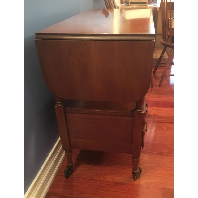 Traditional 20th Century Traditional Statton Drop Side Serving Cart For Sale - Image 3 of 8