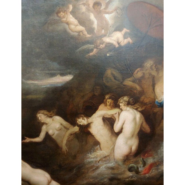 17th/18th Century Flemish Old Master - Hero Mourns the Dead Leander -Oil Painting For Sale In Los Angeles - Image 6 of 11