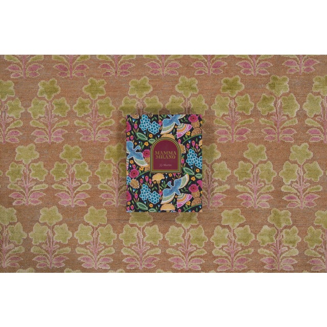 Contemporary Block Print Floral Wool Custom Rug by Rug & Kilim, India For Sale - Image 10 of 10